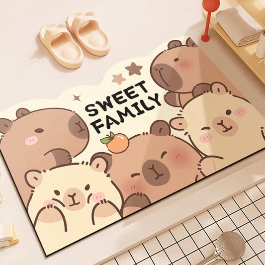 Bathroom Mats Toilet Absorbent Floor Mat Bathroom Non-slip Diatom Ooze Toilet Floor Mat