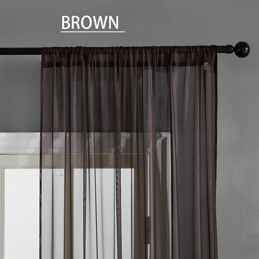 Factory Direct Sales Finished Window Screen Curtain Terylene Solid Color Window Screen Hot-selling