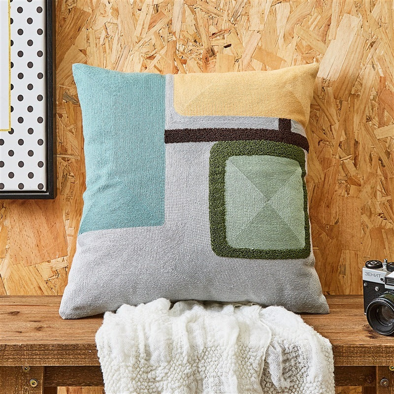 Simple Embroidered Cushion Embroidered Pillow Cover
