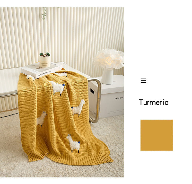 Three Dimensional Embroidered Knitted Children's Blanket Sofa Blanket