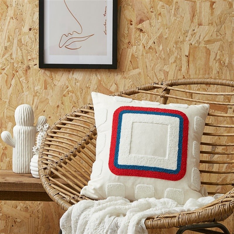 Simple Embroidered Cushion Embroidered Pillow Cover