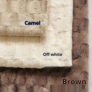 Soft Sofa With Mink Embossed Fur Blanket