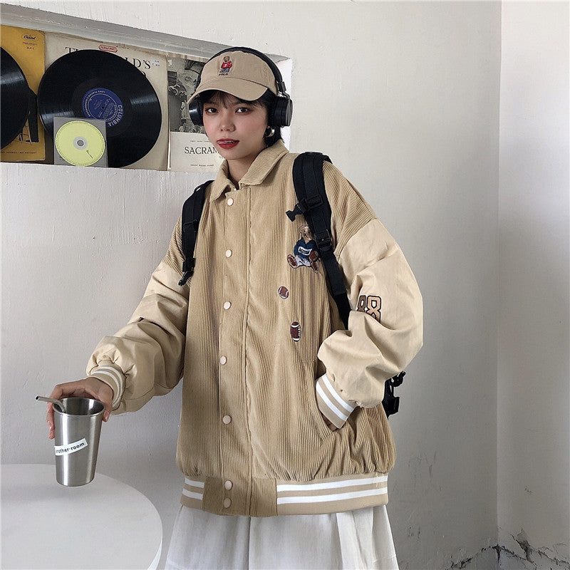 Women Baseball Uniform Autumn Coat Jacket High Street Style