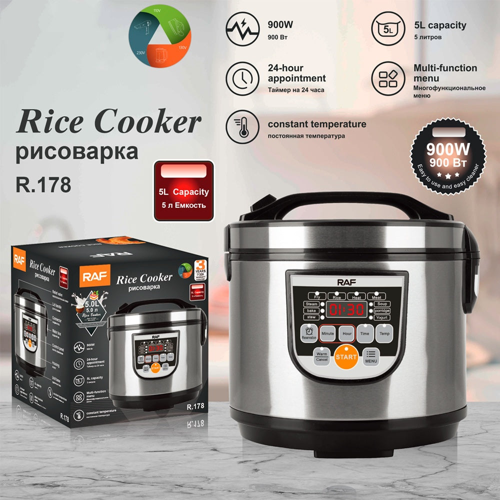 5L Multifunctional Large Capacity English Smart Rice Cooker