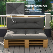 2-Seater Outdoor Pallet Cushions – Dark Gray