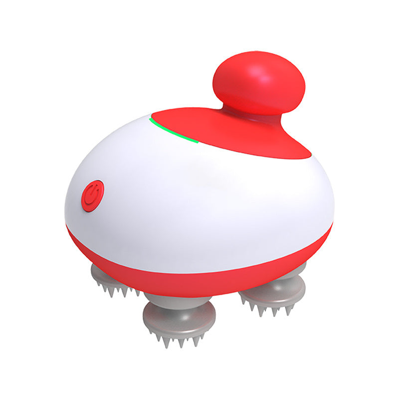 Silicone Scalp Care Smart Kneading Vibration Portable Rechargeable Massager