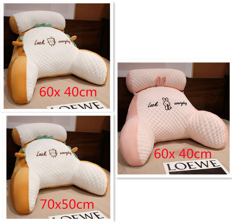 Sofa Fluffy Cushion Luncheon Pillow Triangle Reading Cushion Bedside Soft Large Backrest Lumbar Cushion Office Chair Cushion