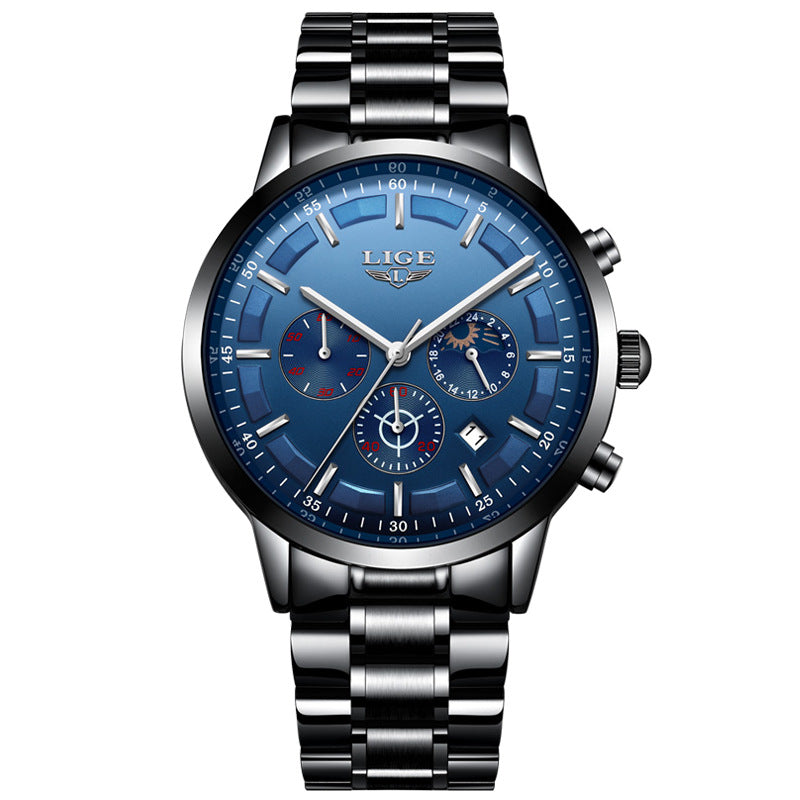 Men's Fashion Waterproof Moon Quartz Business Sports Watch