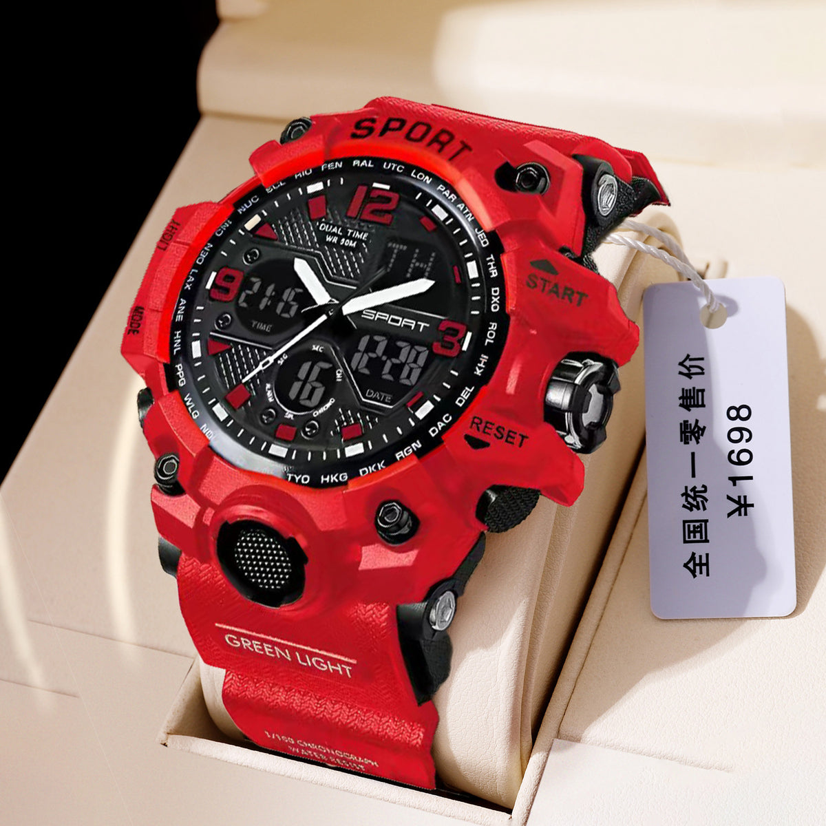 Foreign Trade Watch Black Technology Junior High School Student Trendy Sports Luminous Boys Cross-border Electronic Watch
