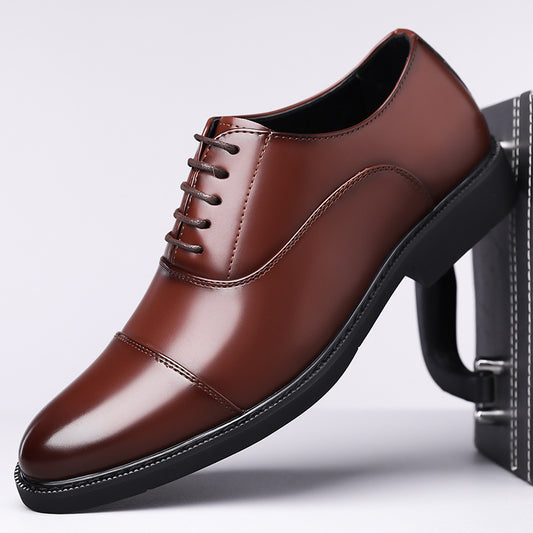 Business Oxford Dress Three-eyelet Design Men's Genuine British-style Leather Shoes