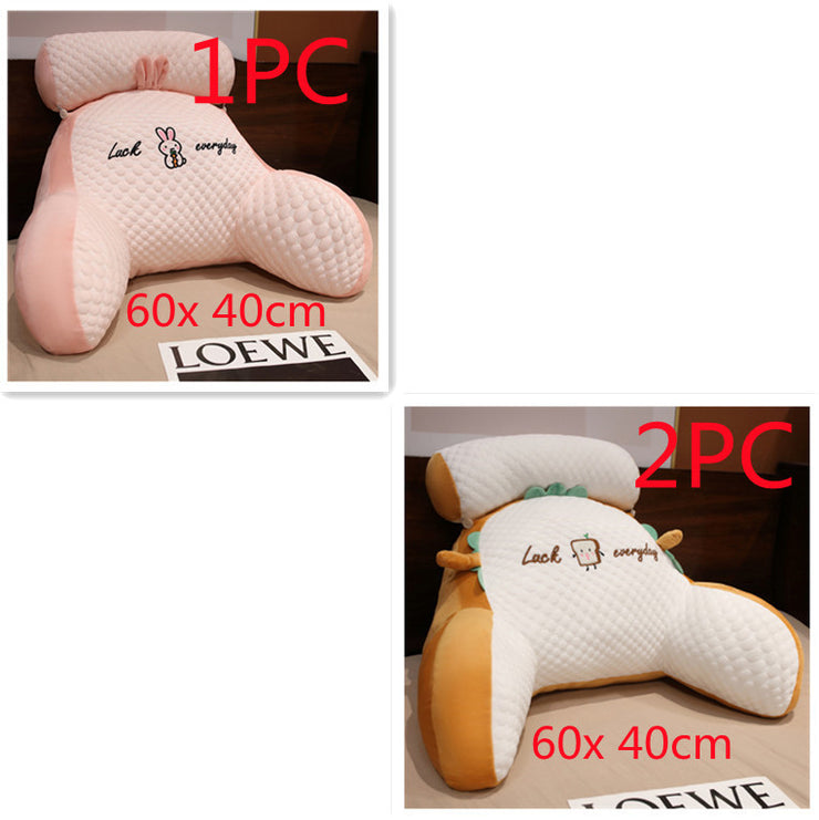 Sofa Fluffy Cushion Luncheon Pillow Triangle Reading Cushion Bedside Soft Large Backrest Lumbar Cushion Office Chair Cushion