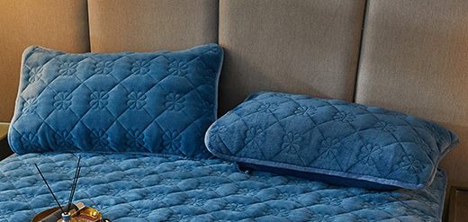 Milk Velvet Quilted Bed Sheet Single Piece Winter Thickened Coral Flannel Bed Cover Three-piece Set Mattress Protector Sheet