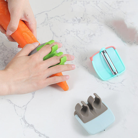 Stainless Steel Peeler Protective Finger Paring Knife Peeler Fruit Melon Peel Scraping