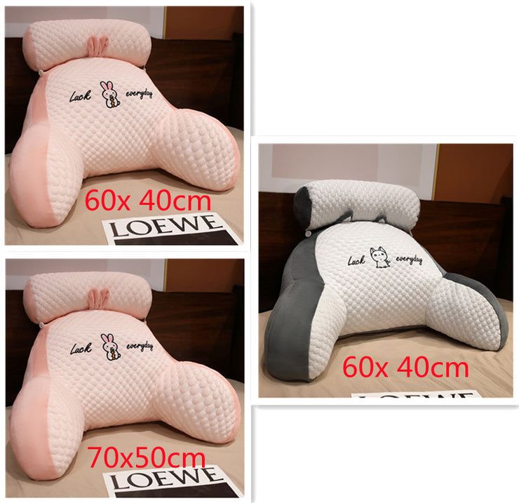 Sofa Fluffy Cushion Luncheon Pillow Triangle Reading Cushion Bedside Soft Large Backrest Lumbar Cushion Office Chair Cushion