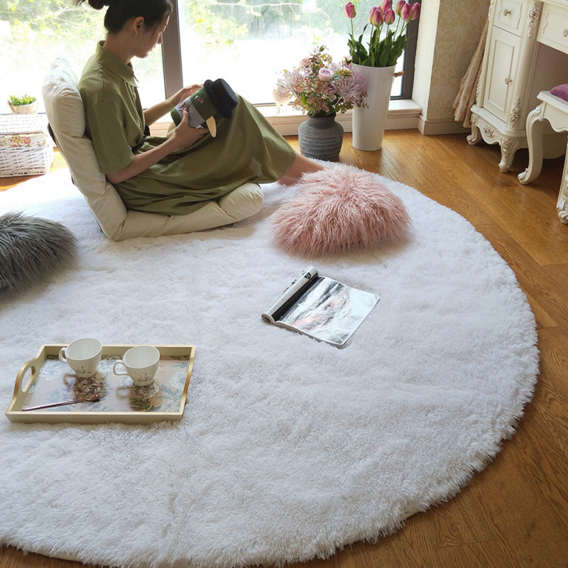 Fluffy Round Plush Rug – Super Soft Thick Carpet