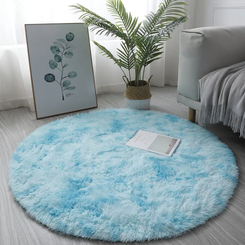 Fluffy Round Plush Rug – Super Soft Thick Carpet