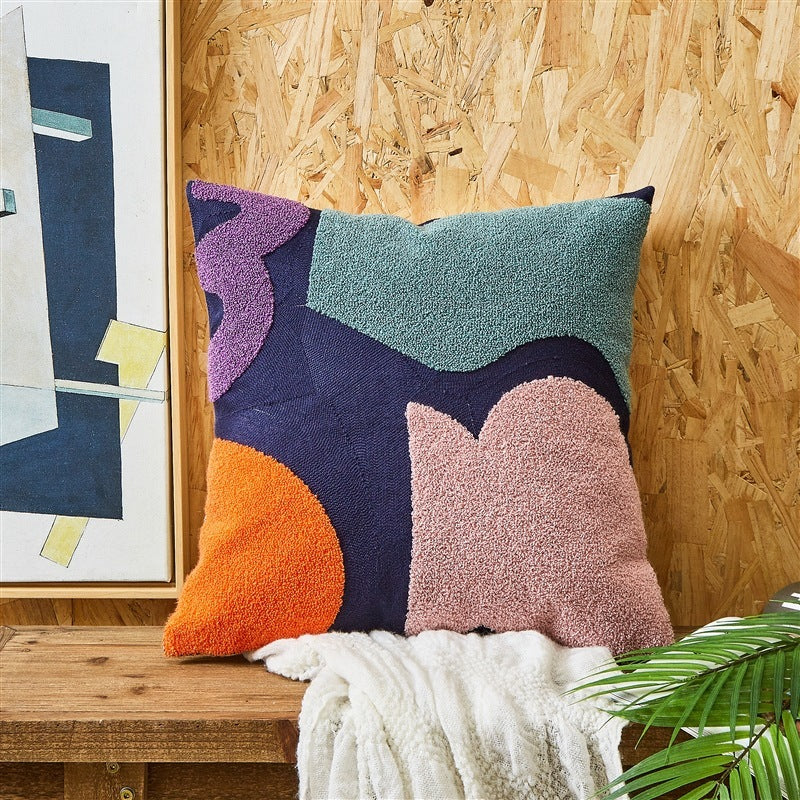 Simple Embroidered Cushion Embroidered Pillow Cover
