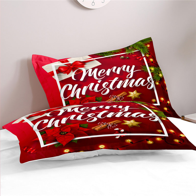 Merry Christmas 3‑Piece 3D Print Bedding Set