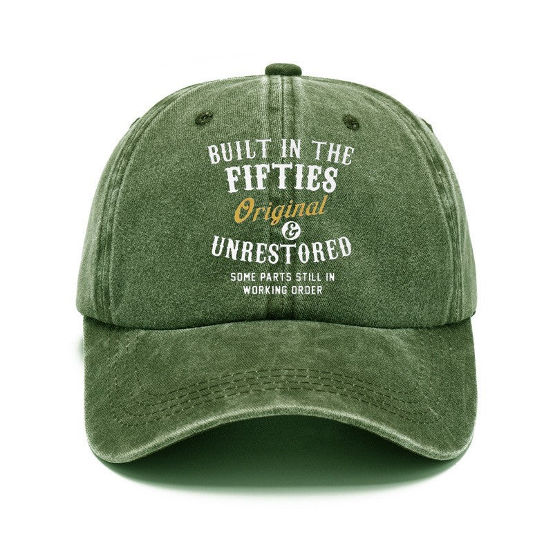 Washed Cotton Printed Distressed Vintage Dad Men's Baseball Cap