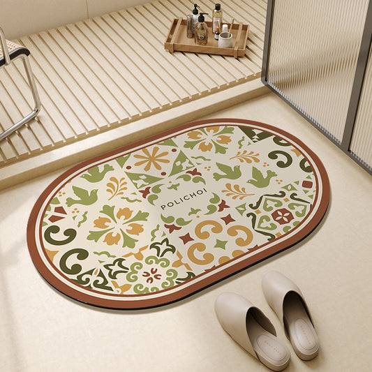 American Tile Bathroom Mats Toilet Water-absorbing Quick-drying Diatom Ooze Floor Mat Bathroom Entrance Non-slip