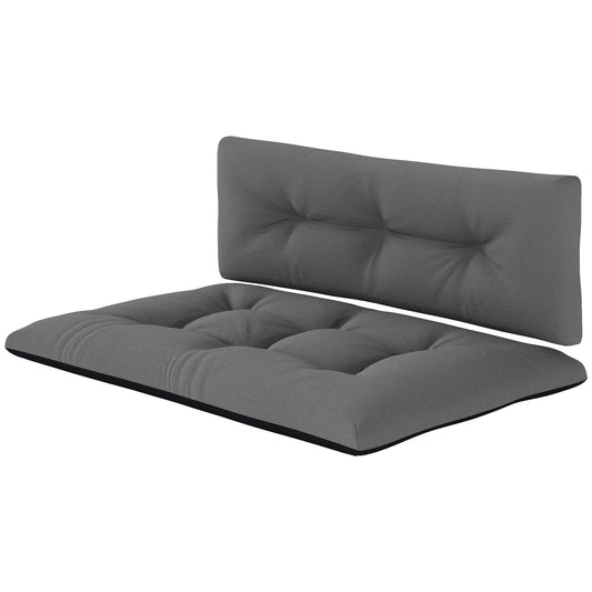 2-Seater Outdoor Pallet Cushions – Black