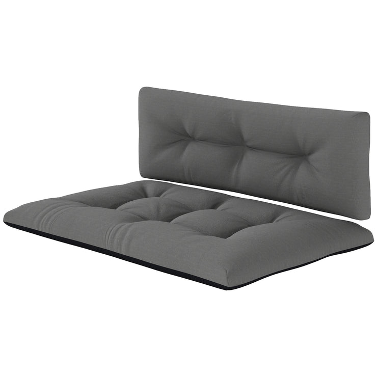 2-Seater Outdoor Pallet Cushions – Black
