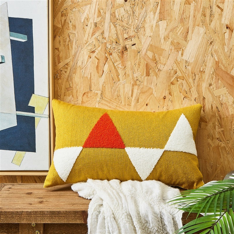 Simple Embroidered Cushion Embroidered Pillow Cover