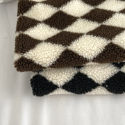 Simple And Stylish Black And White Checkered Contrast Color Blanket