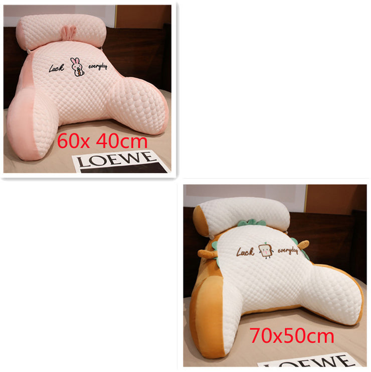 Sofa Fluffy Cushion Luncheon Pillow Triangle Reading Cushion Bedside Soft Large Backrest Lumbar Cushion Office Chair Cushion