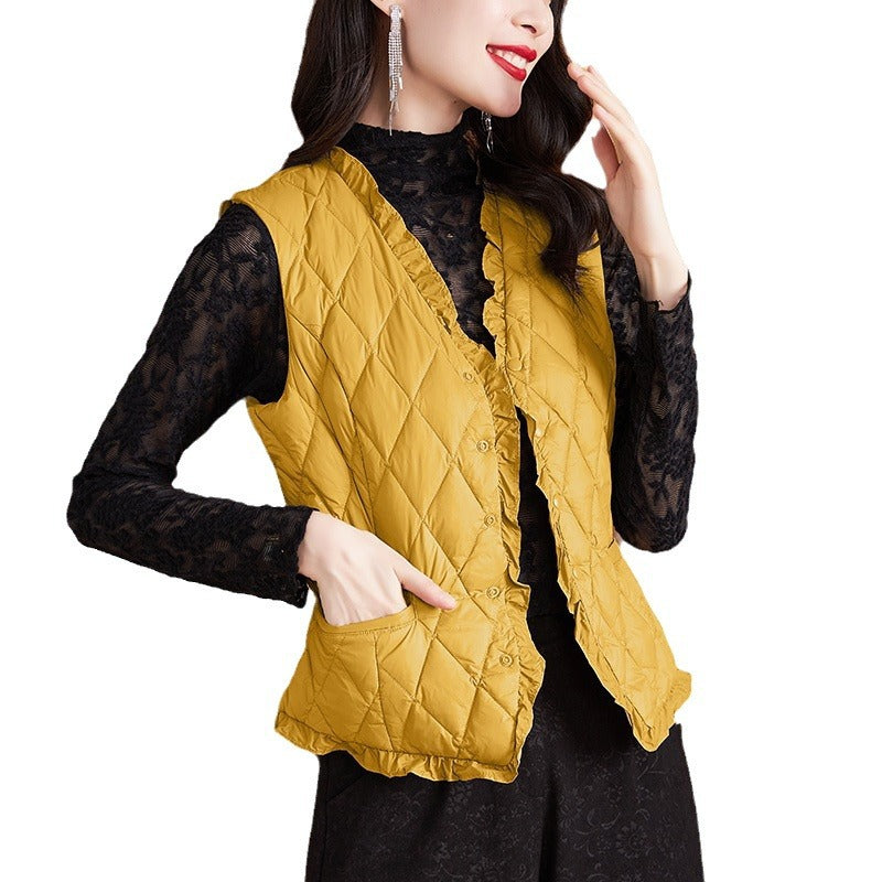Coat Cotton-padded Jacket Vest For Women