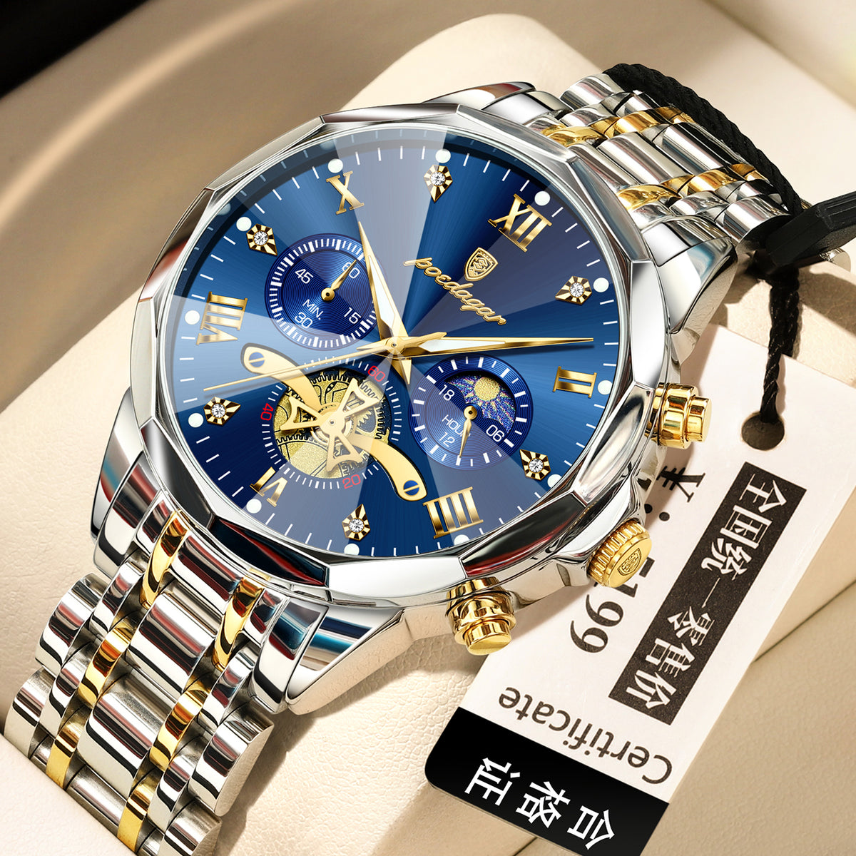 Waterproof Multifunctional Trendy High-end Luminous Men's Quartz Watch