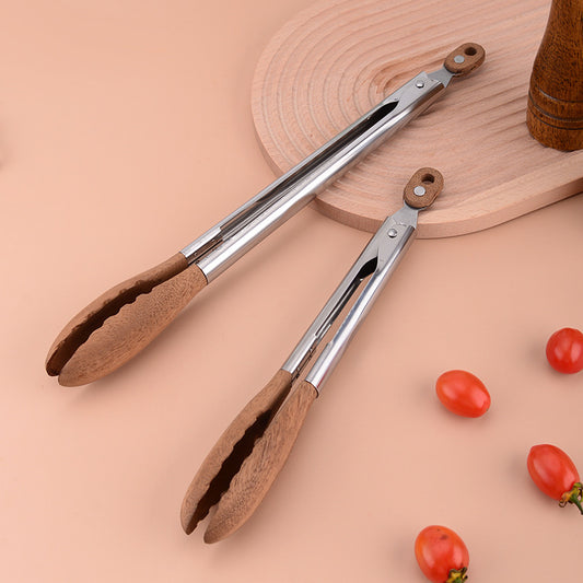 BBQ Clamp Buffet Barbecue Stainless Steel Food Tong