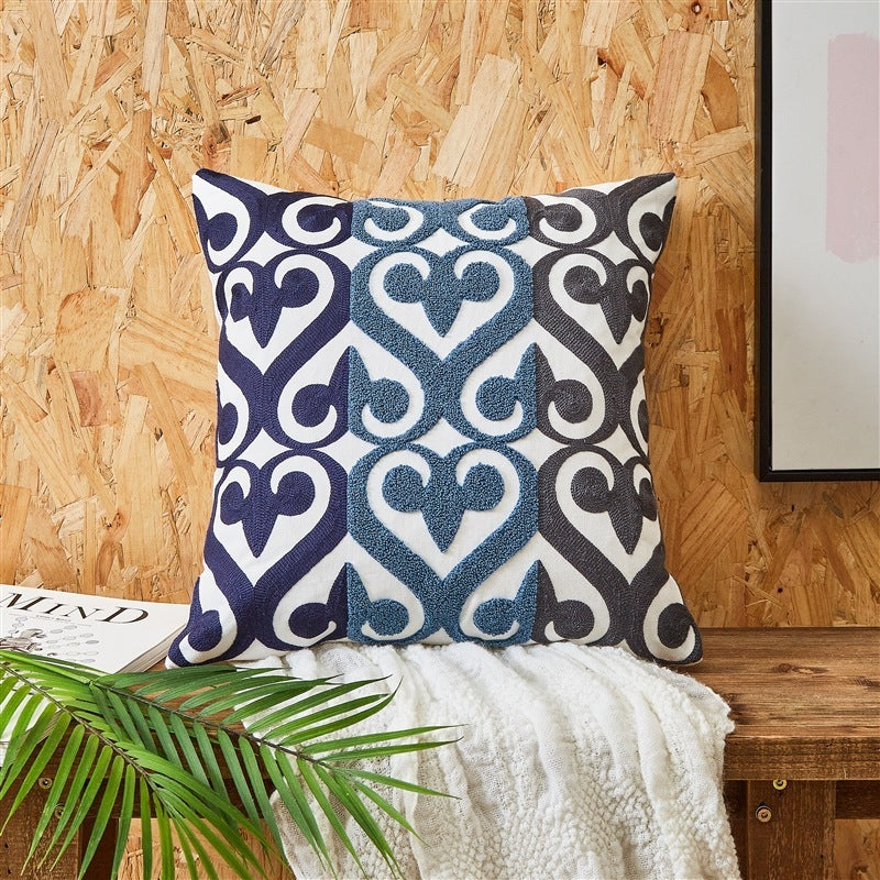 Simple Embroidered Cushion Embroidered Pillow Cover