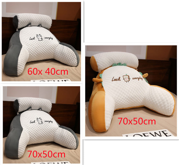 Sofa Fluffy Cushion Luncheon Pillow Triangle Reading Cushion Bedside Soft Large Backrest Lumbar Cushion Office Chair Cushion