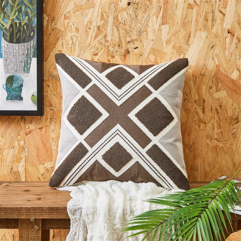 Simple Embroidered Cushion Embroidered Pillow Cover