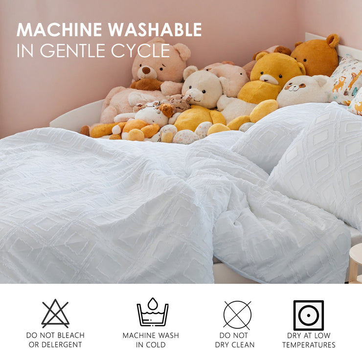 Bohemian Tufted Quilt Cover Set – 3 Pcs