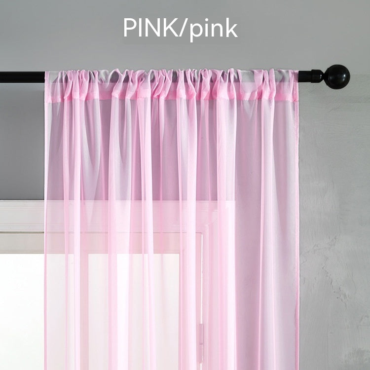 Factory Direct Sales Finished Window Screen Curtain Terylene Solid Color Window Screen Hot-selling