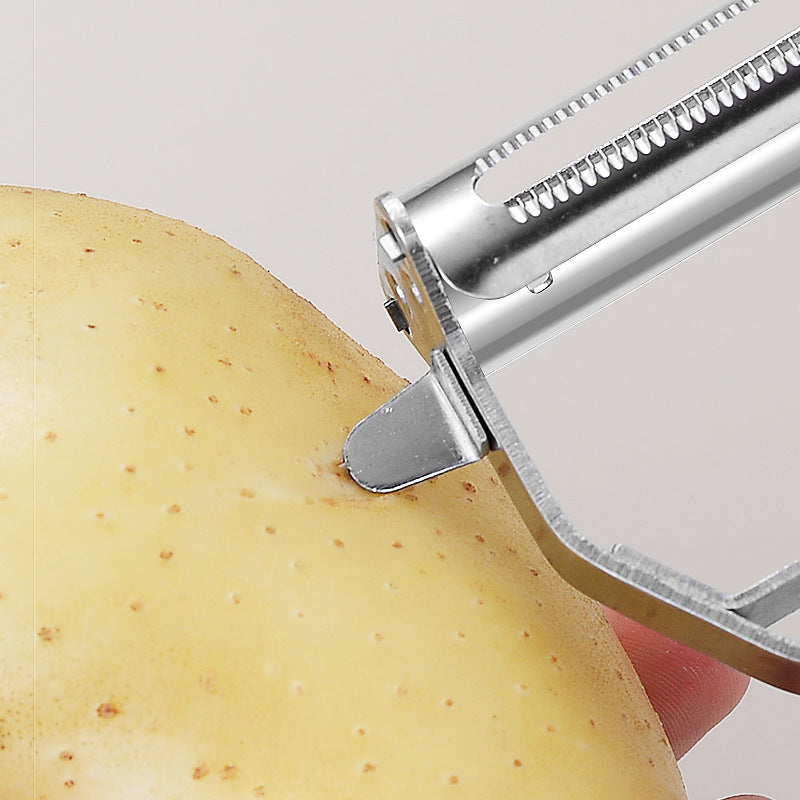 Kitchen Three-in-one Multifunctional Stainless Steel Peeler