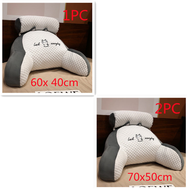Sofa Fluffy Cushion Luncheon Pillow Triangle Reading Cushion Bedside Soft Large Backrest Lumbar Cushion Office Chair Cushion