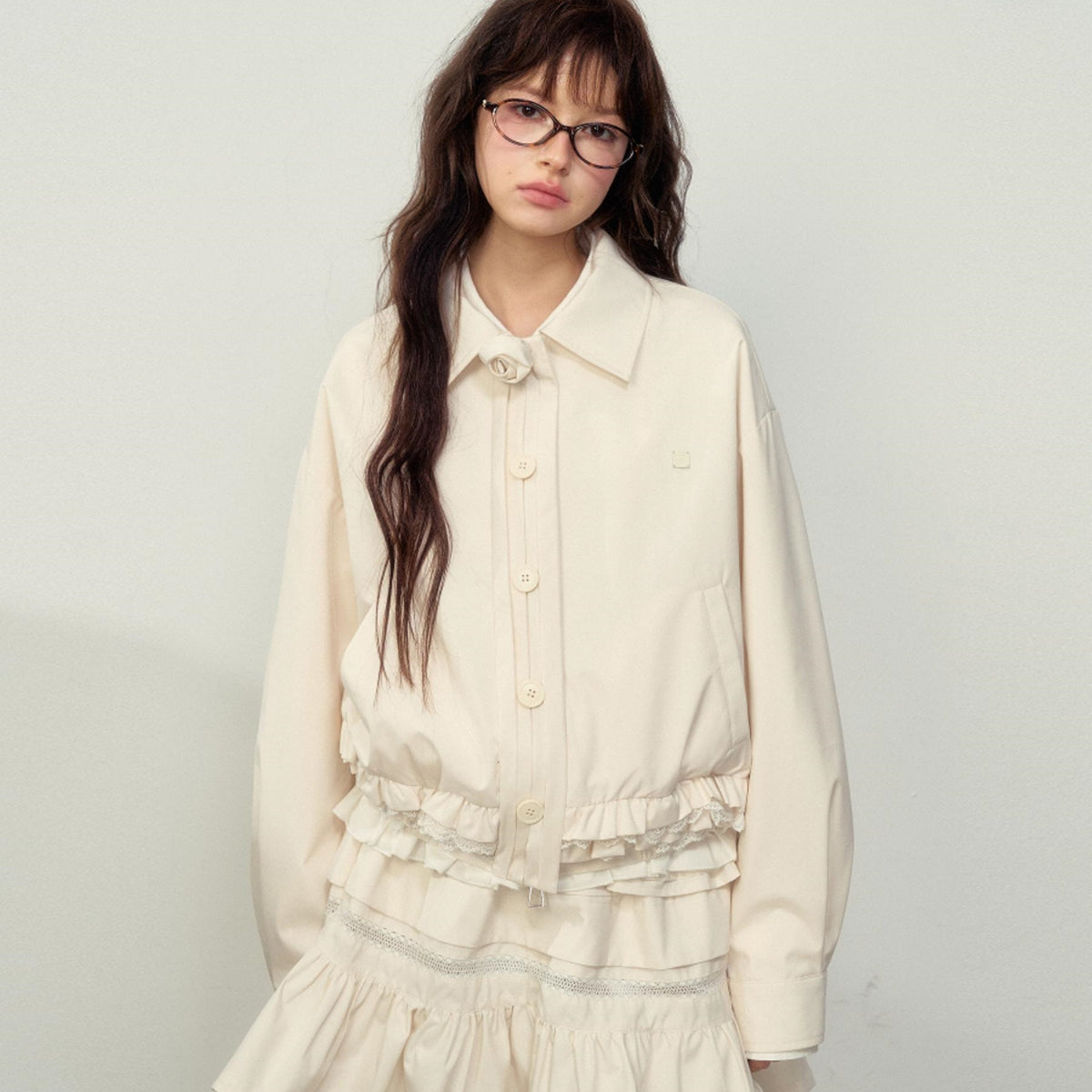 Lace Jacket Coat Heavy Industry Cake Dress Women