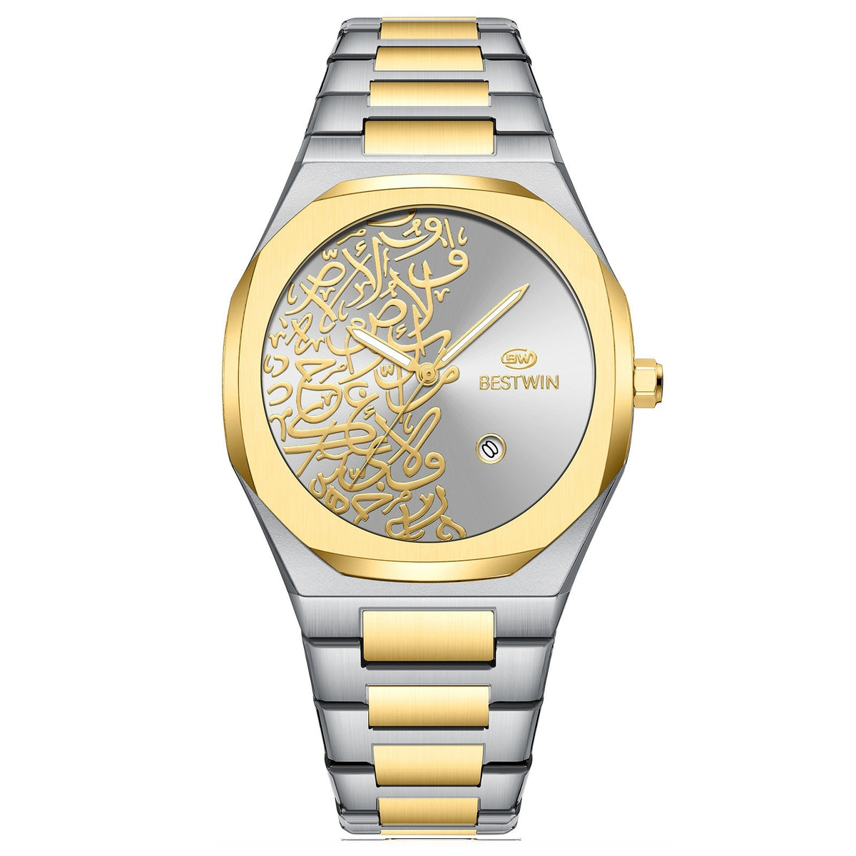 Quartz Mens Watch With A Marble Pattern