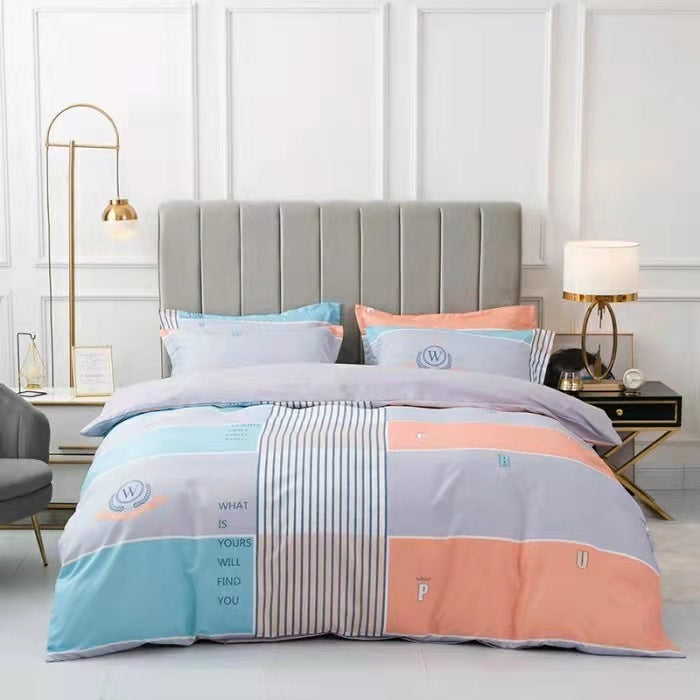 Thickened Brushed Four-piece Winter Bed Sheet And Duvet Cover Three-piece Bedding Set