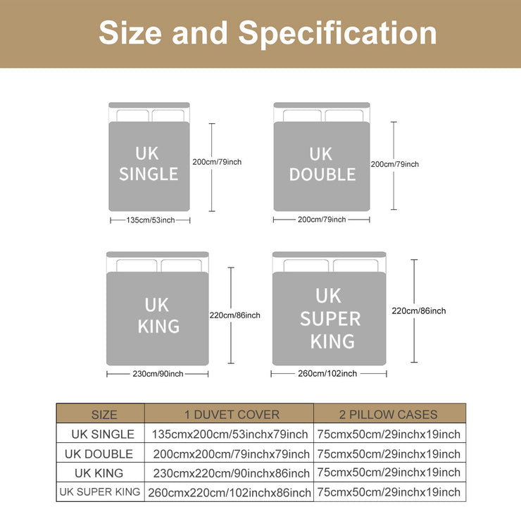 Black Gold Marble Duvet Cover Set – 3 Pcs