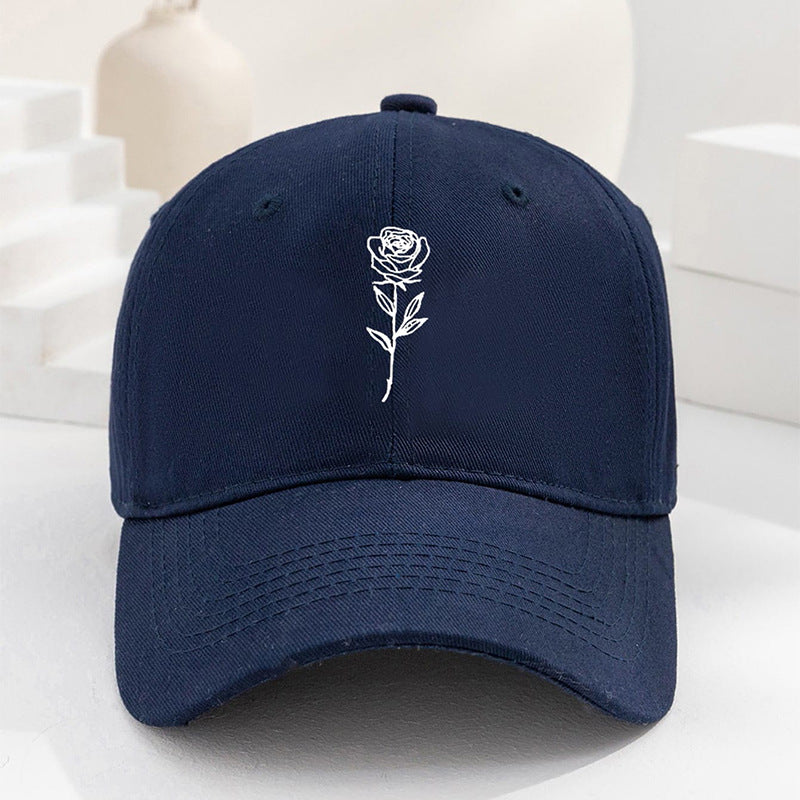 Men's And Women's Casual Simple Rose Washed Baseball Cap