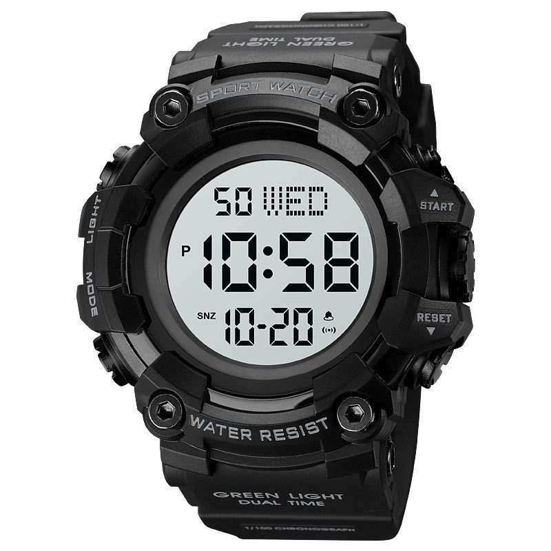 Fashion Large Dial Watch For Male Students Trendy Waterproof