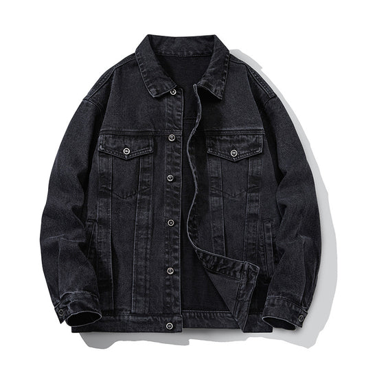Heavyweight Relaxed-fit Denim Work Jacket In A Vintage American Style