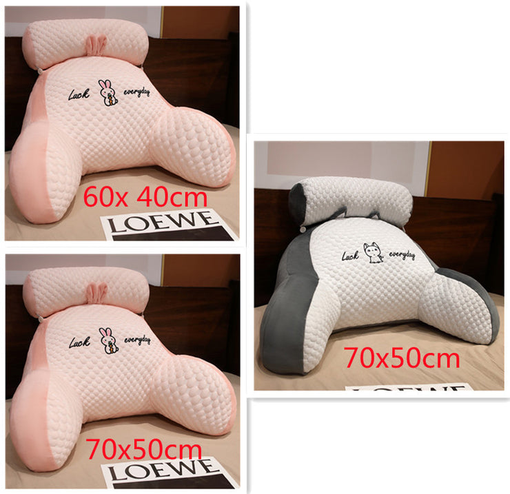 Sofa Fluffy Cushion Luncheon Pillow Triangle Reading Cushion Bedside Soft Large Backrest Lumbar Cushion Office Chair Cushion