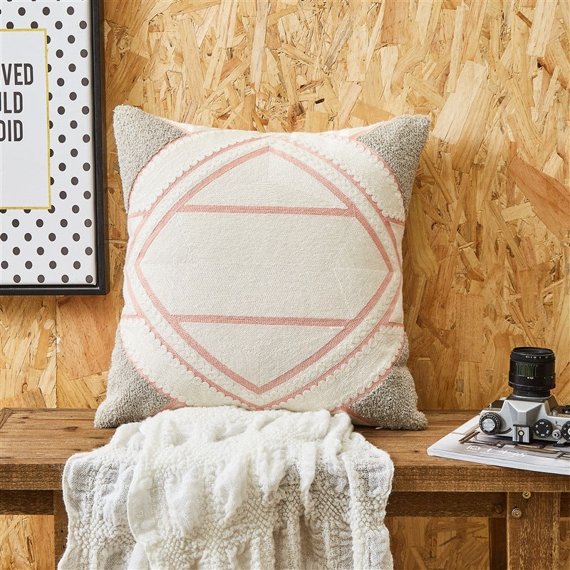 Simple Embroidered Cushion Embroidered Pillow Cover