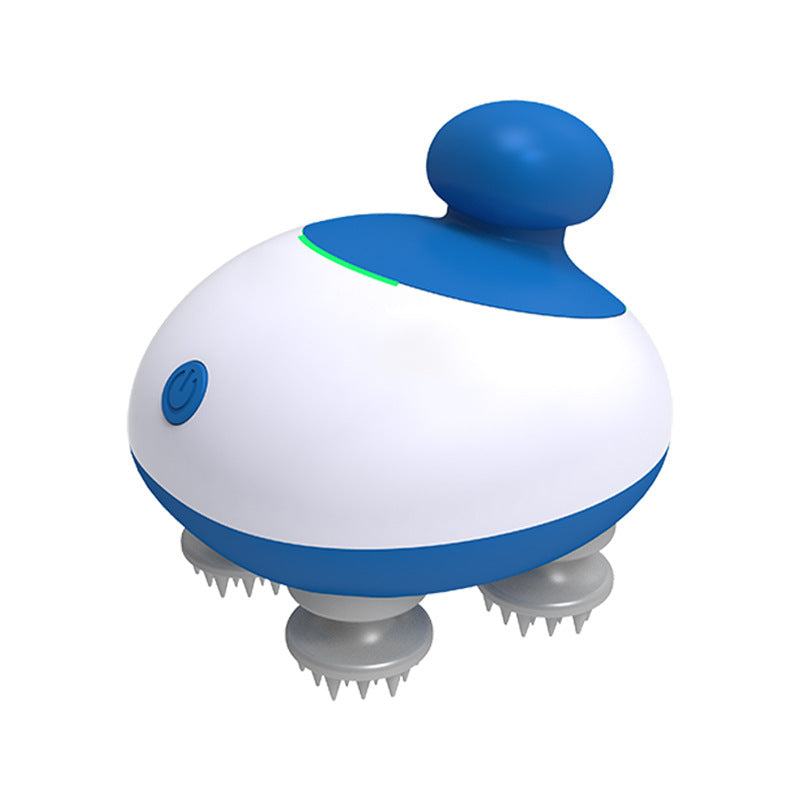 Silicone Scalp Care Smart Kneading Vibration Portable Rechargeable Massager