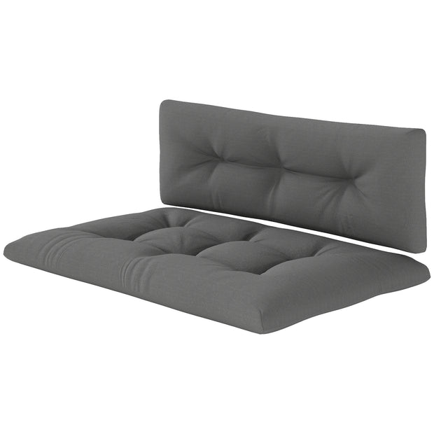 2-Seater Outdoor Pallet Cushions – Dark Gray